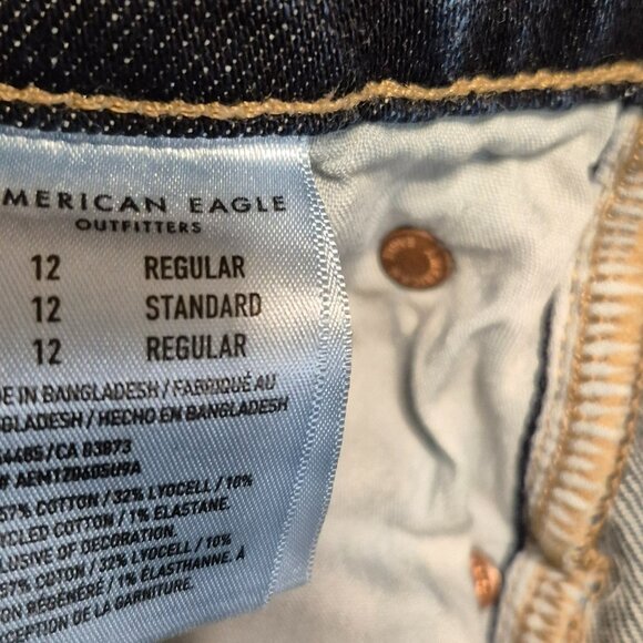 American Eagle Super High-rise Ankle Straight Leg Jeans Size 12 - Picture 13 of 15